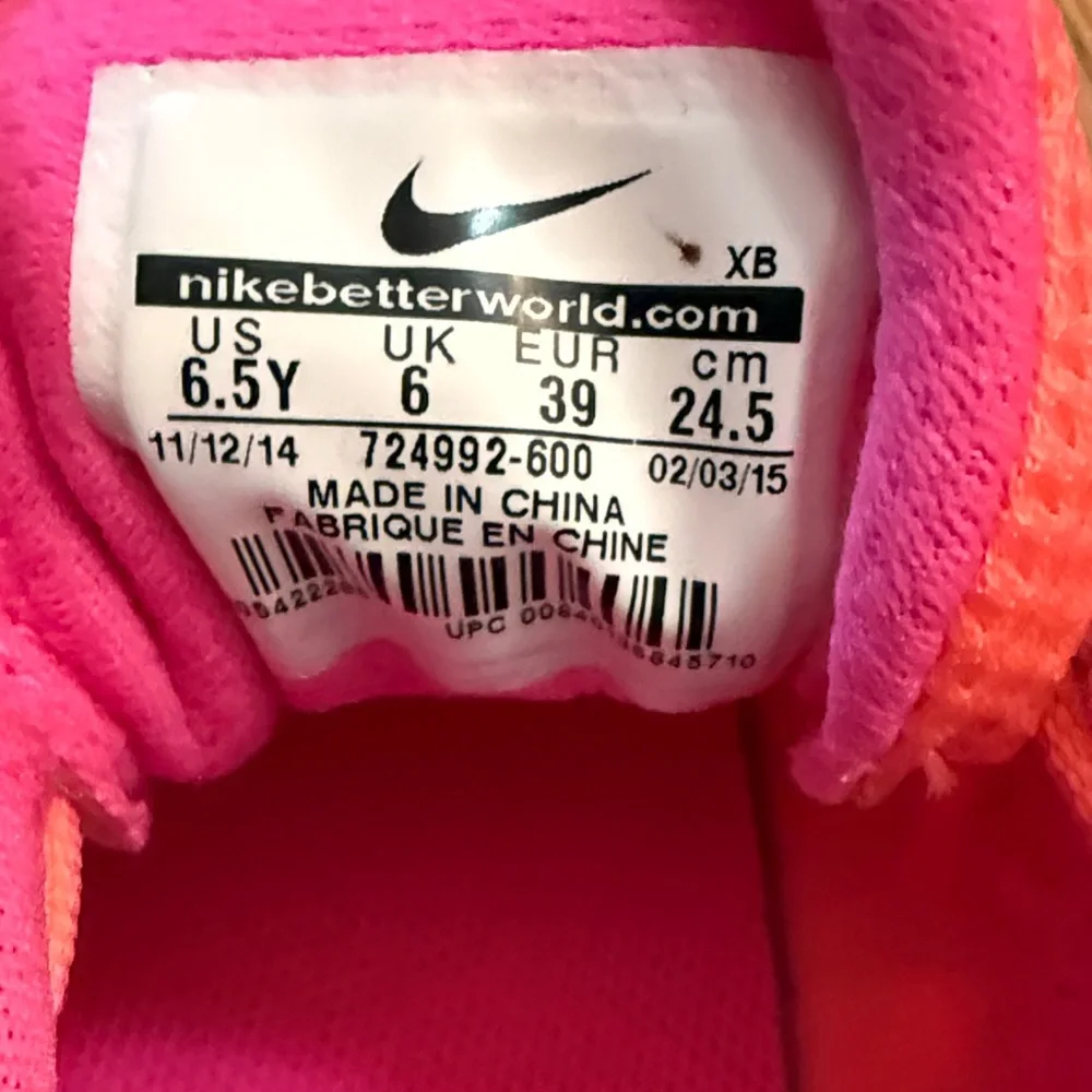 Nike Kids Size 6.5Y Pink Mesh Athletic Sneakers